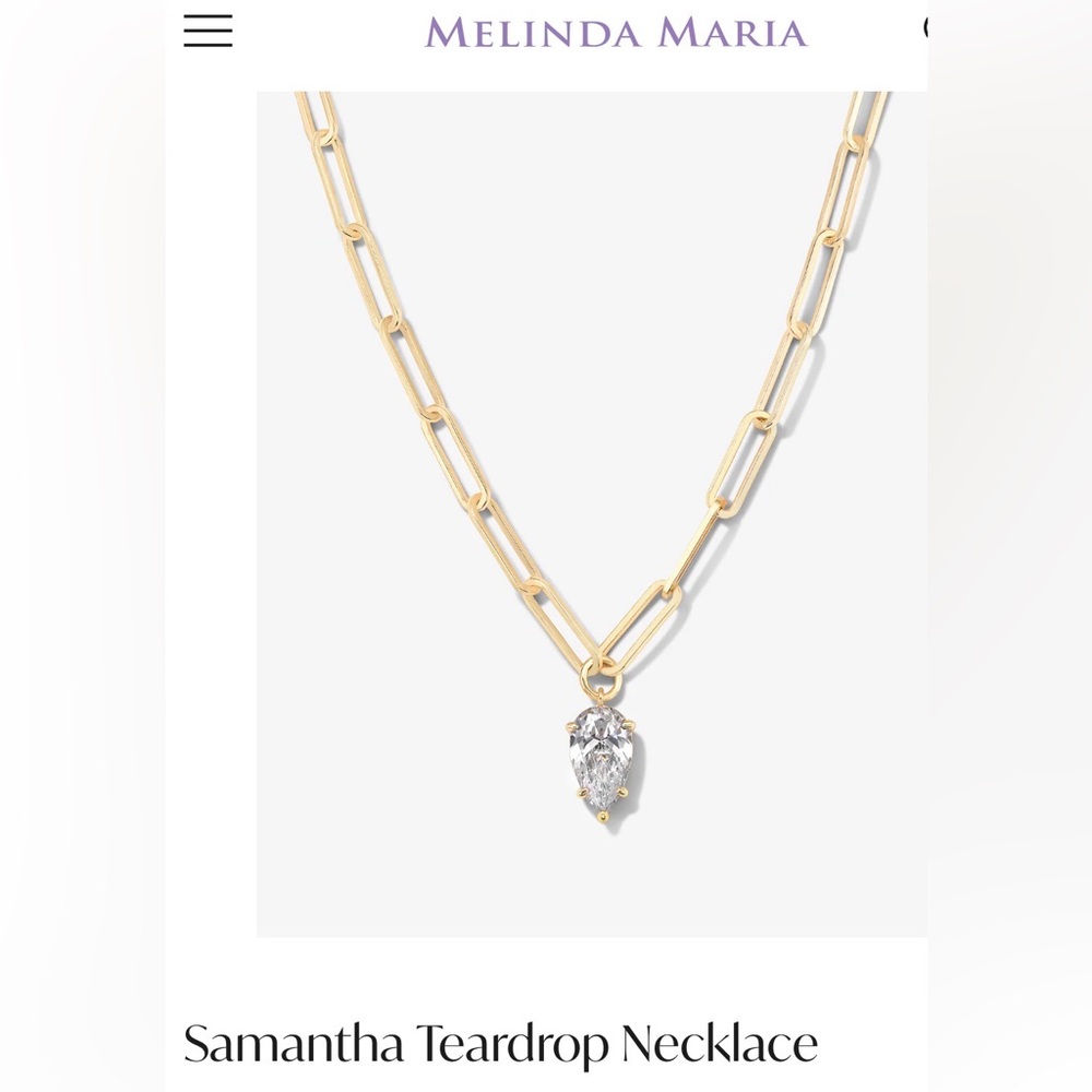 Melinda Maria “Samantha” Teardrop Necklace